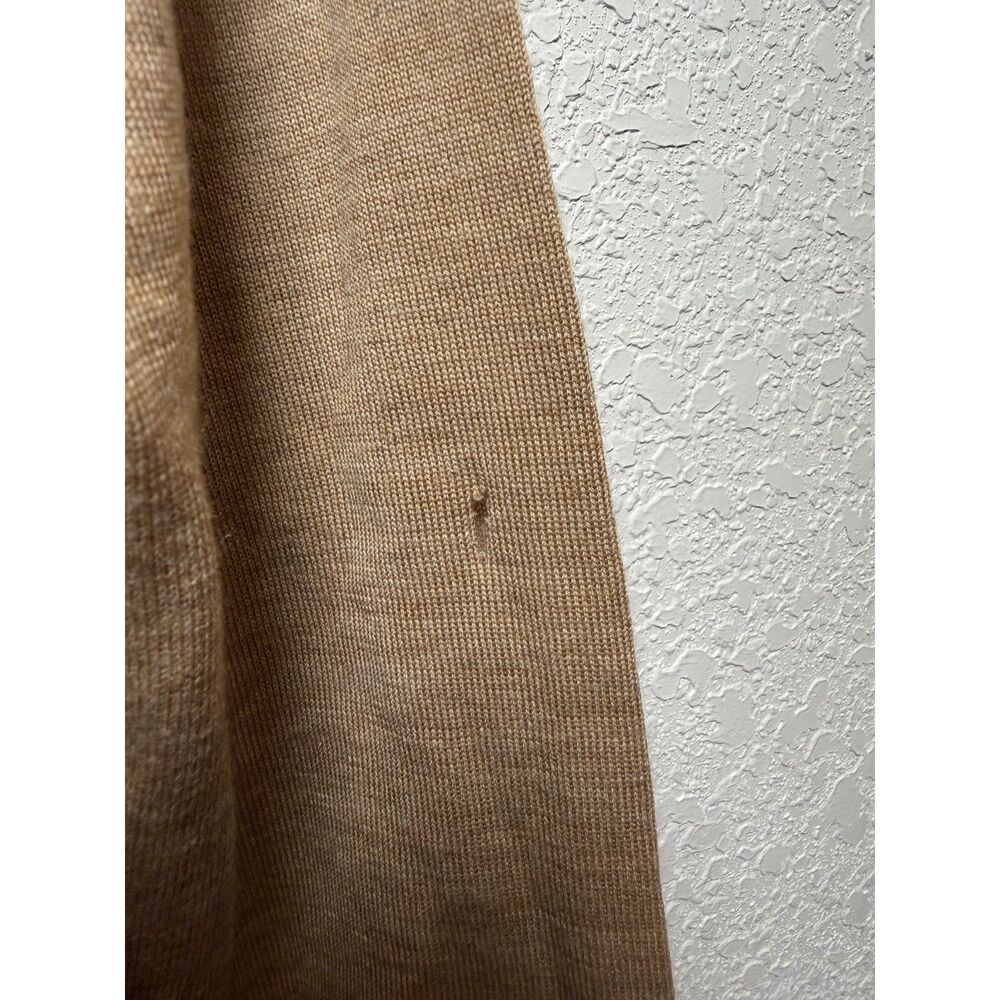J.Crew Merino Wool Jackie Cardigan Sweater Camel Tan Gold Buttons L NWT - Picture 7 of 14
